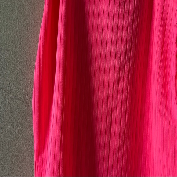 Vibrant Pink Ribbed Mini Dress - Picture 10 of 15